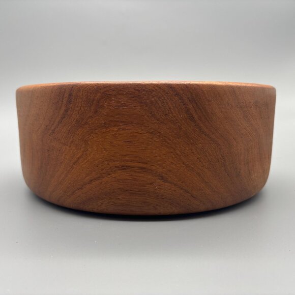 Vintage Teak Wood Salad Serving Bowl Made in Thailand - Picture 2 of 8